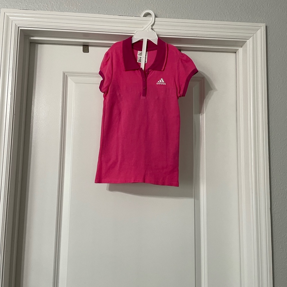 Adidas Kids Pink Polo Shirt